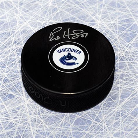 bo horvat vancouver canucks autographed hockey puck nhl auctions