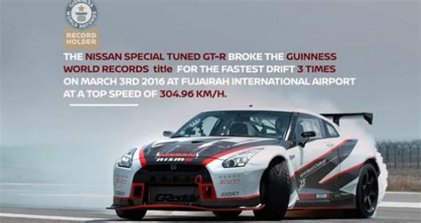 Nissan Gt R Breaks Guinness World Records Title For The Fastest Drift