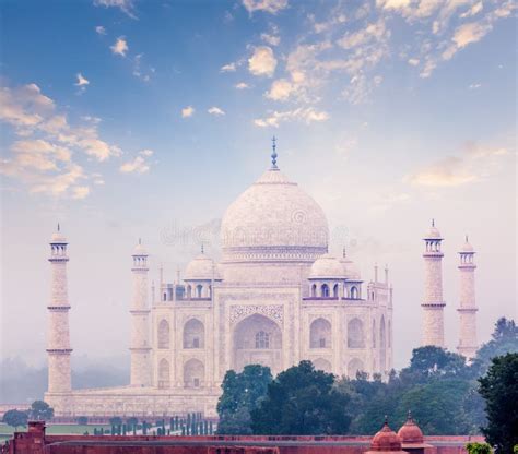 Taj Mahal On Sunrise Sunset Agra India Stock Photo Image Of