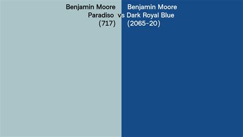 Benjamin Moore Paradiso Vs Dark Royal Blue Side By Side Comparison