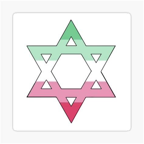 Abrosexual Pride Star Of David Sticker By Fancypyromancy Redbubble