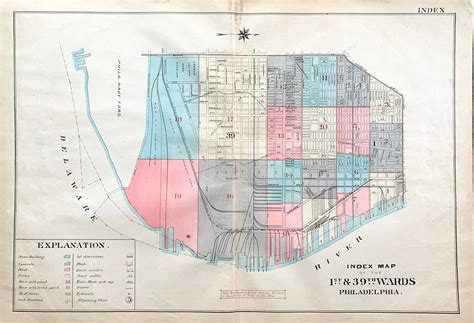 South Philadelphia Map Original 1931 City Of Philadelphia Etsy Uk