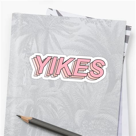 Yikes Aesthetic Sticker Sticker By Stressed Djun Redbubble