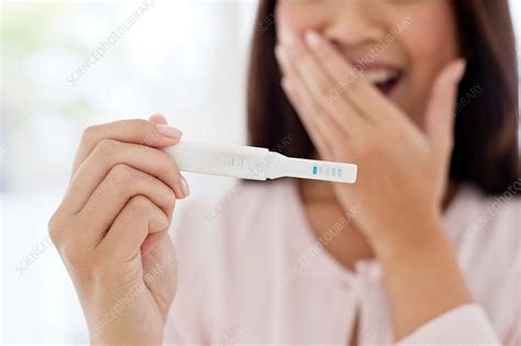 Woman Holding Pregnancy Test Stock Image F0194348 Science Photo