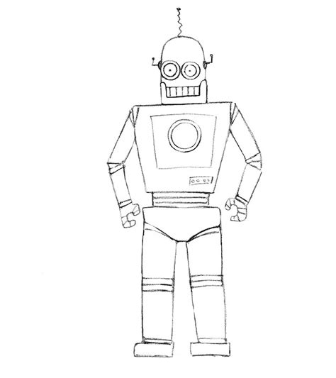 Dibujos De Robots A Lápiz Listos Para Imprimir And Dibujar Dibujos De
