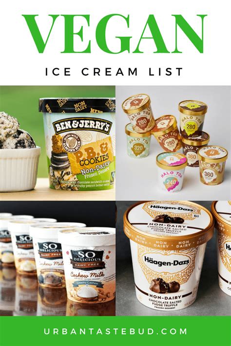 Vegan Ice Cream List Dairy Free Ice Cream Brands