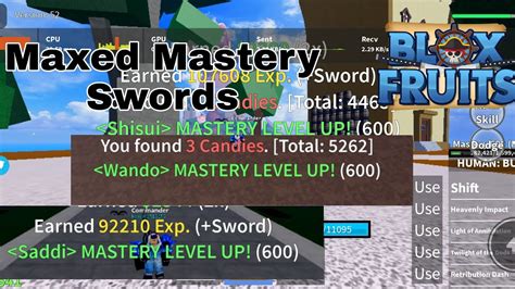 Maxed Mastery 7 Swords In Blox Fruits Youtube