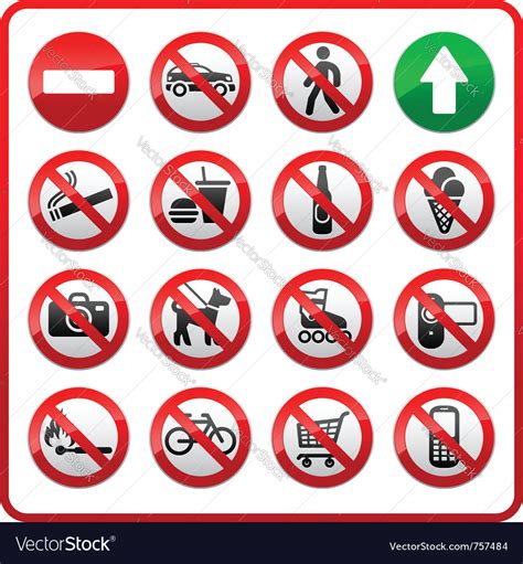 Download 42,000+ royalty free prohibited symbol vector images. Prohibited set symbols Royalty Free Vector Image