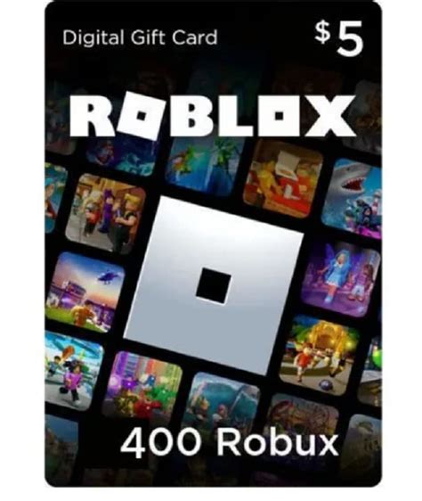 Roblox Gift Card Code 400 Robux Or 5 Roblox Robux 400 Code Only