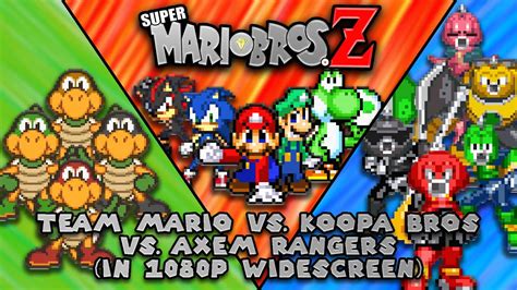 Smbz Team Mario Vs Koopa Bros Vs Axem Rangers 1080p Widescreen