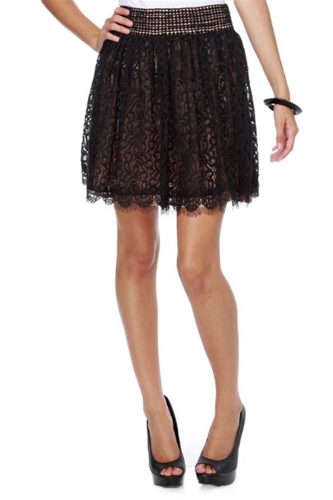 Darling Amelia Skirt Lace Skirt Black Skirt 8900
