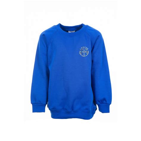 Blue Sweatshirt Acrylic Blend Loscoe Cofe Primary School And