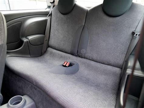 Comfortable Car Interior Rear Seats Back In Small City Vehicle Stock