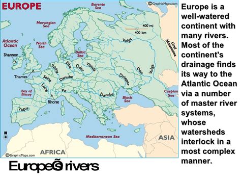 Physical Map Of Europe Rhone River
