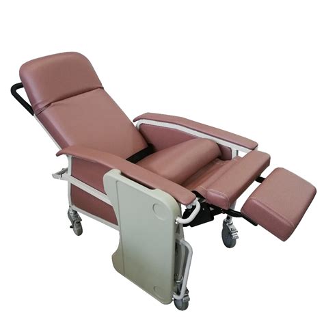 Manual Reclining Geriatric Chair With Tray Dnr Wheels