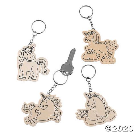 Color Your Own Unicorn Keychains 12 Pc Oriental Trading Unicorn
