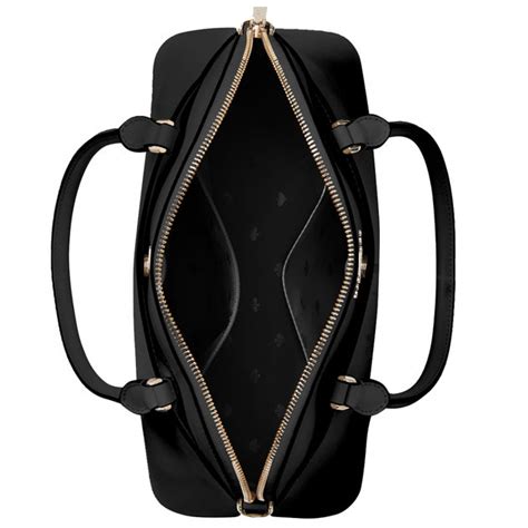 Kate Spade Payton Medium Dome Satchel Bag In Black