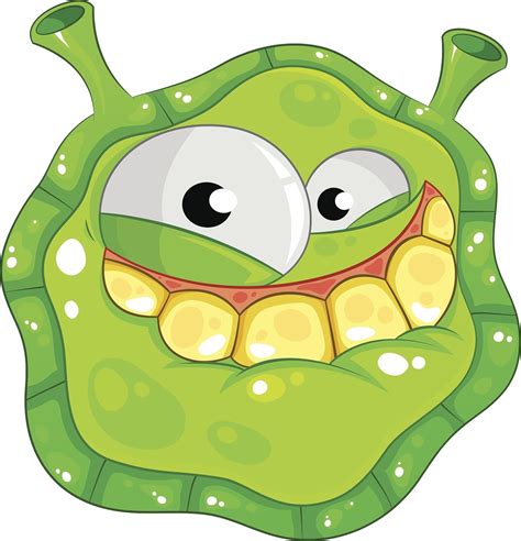 Cute Germ Amoeba Flu Virus Cartoon Emoji Vinyl Decal