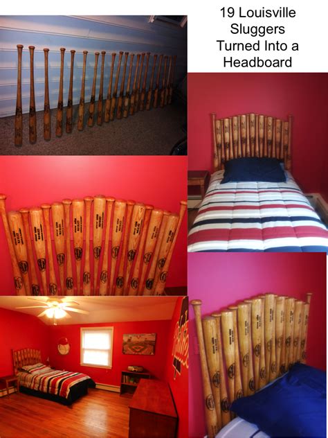 See more ideas about baseball bedroom, baseball room, baseball decor. Amazing baseball bat headboard made from 19 Louisville ...