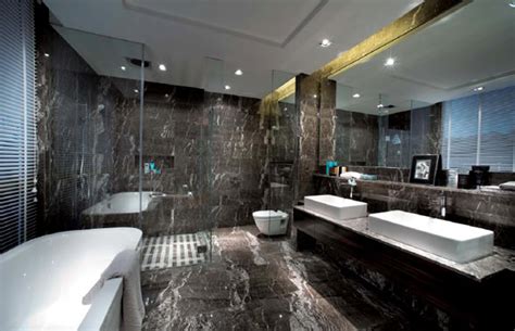 Another choice of the luxury black bathroom is in the picture below that one of the characters is the large size of it besides the elegant design for all of the arrangement. 25 Modern Luxury Bathroom Designs