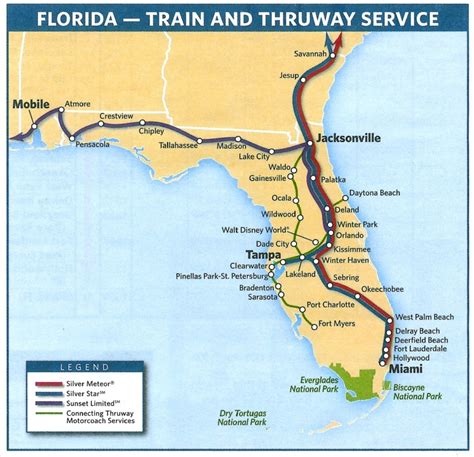 List Of Amtrak Routes Wikipedia Amtrak Florida Map Printable Maps