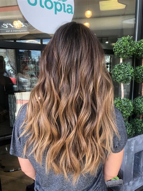 Brunette Balayage With Caramel Highlights Highlights Brown Hair