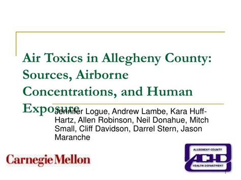 Ppt Air Toxics In Allegheny County Sources Airborne Concentrations