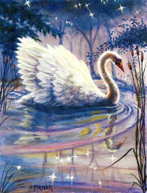 The Magic Swan By John Pirnak Swan Painting Swans Art Bird Art