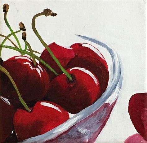 Bowl Of Cherries Painting By Sharon Duguay Fine Art America