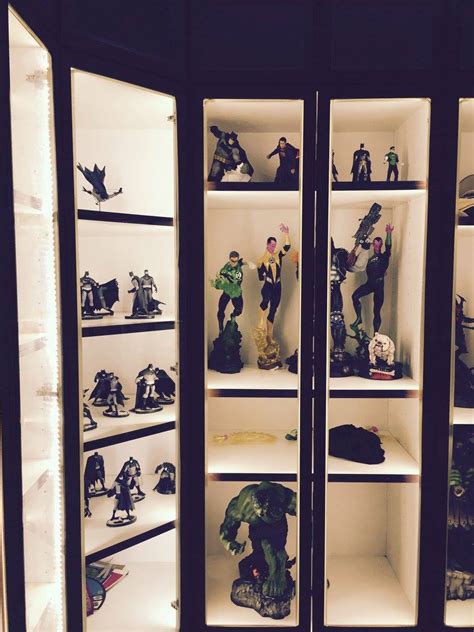 The chestnut finish board and batten on one side, and a pirate black finish on the reverse side. fukusu: Action Figure Collector Display Cabinet With LED ...