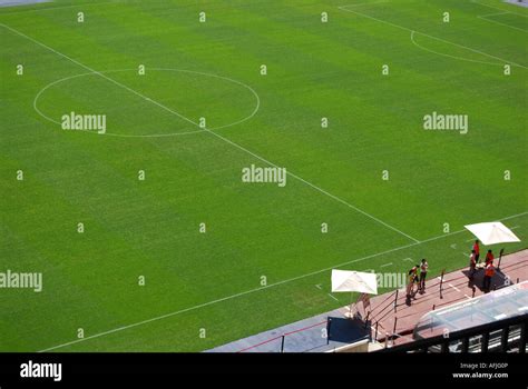 Detail Of Lawns Of Barcelona Football Stadium Spain Stock Photo Alamy
