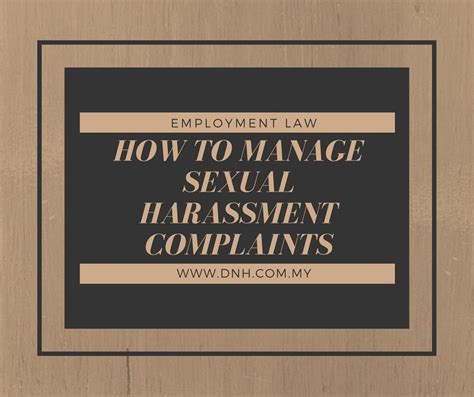 How To Manage Sexual Harassment Complaints Donovan And Ho