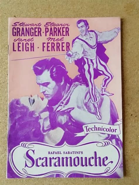 Vintage Danish Film Program Scaramouche Stewart Granger Eleanor Parker 14 99 Picclick