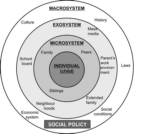 This theory looks at a child's development within the context of the system of relationships that form his or her environment. View of Music Therapy, Social Policy and Ecological Models ...