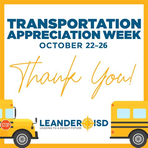 Lisd Celebrates Transportation Appreciation Week Leander Isd News