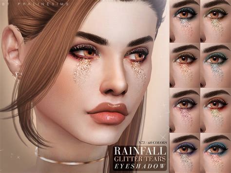 Pralinesims Glitter Tears Sims4 Makeup Sims
