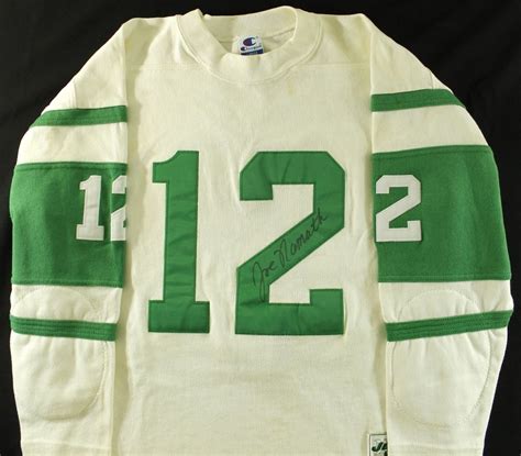 Joe Namath Signed Champion Throwback Vintage Collection Jets Jersey