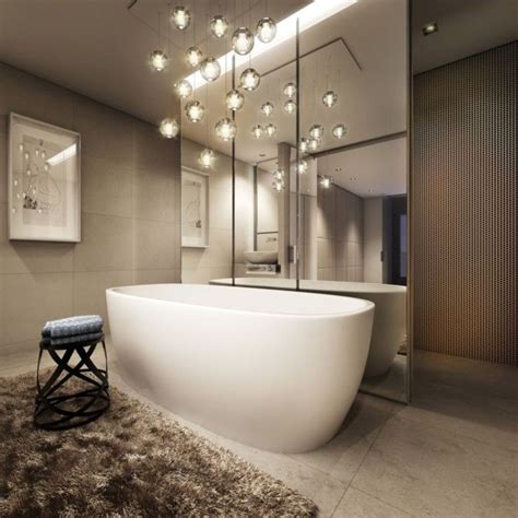 Bathtub Lighting 20 Luxurious Bathrooms With Elegant Chandelier