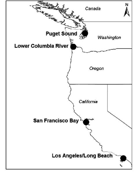Map Of West Coast Port Systems Download Scientific Diagram