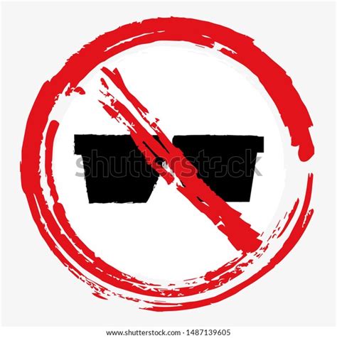 No Sunglasses Sign Vector Icon Vector De Stock Libre De Regalías