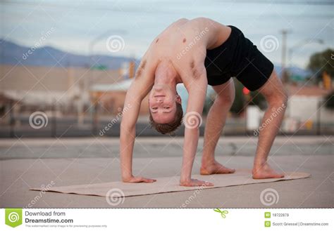 Man In Yoga Position Stock Image Image Of Gymnast Flexible 18722879