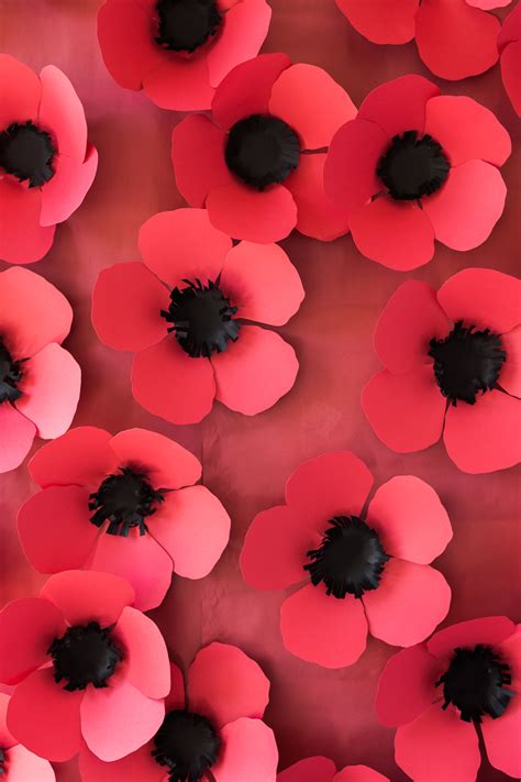 DIY Paper Poppy Backdrop - The House That Lars Built