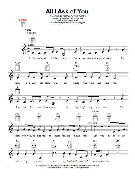 Maybe you would like to learn more about one of these? All I Ask Of You by Andrew Lloyd Webber - Ukulele - Guitar ...
