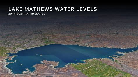 Lake Mathews Water Levels Timelapse 2014 2021 Youtube
