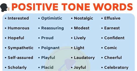List Of Tone Words 40 Positive Tone Words To Describe Tone In English