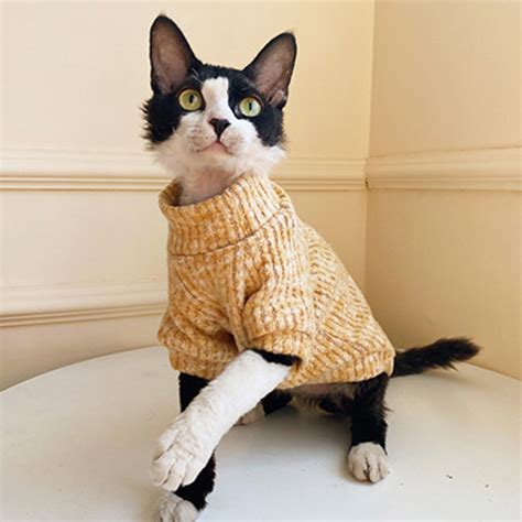 Cozy Sphynx Cat Sweater Cat Jumper Hairless Cat Clothes Devon Etsy
