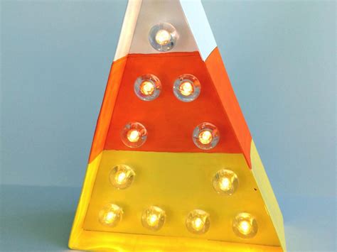 How To Make A Halloween Candy Corn Marquee Light Diy