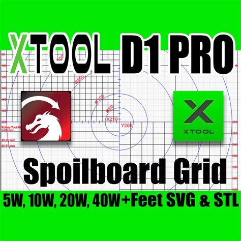 Xtool D1 Pro Gridfeetlightburnxtool Creative Space Files Etsy Uk