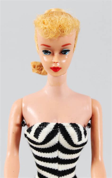 1961 Barbie Doll 5 Blonde Ponytail With Original Stand Memorabilia