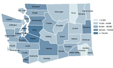 Population By County — Census Data Map Office Of Financial Management